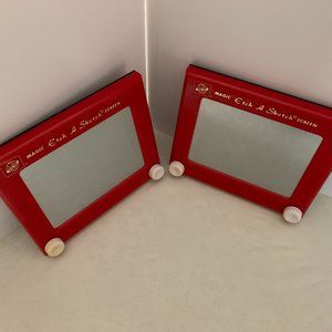 Set of 2 Vintage 505 Classic Etch A Sketch Magic Screens